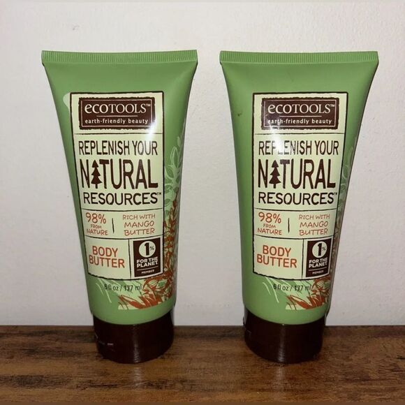 2 Tubes, ecotools Body Butter Rich With Mango Butter 6 fl. oz. - Picture 1 of 3